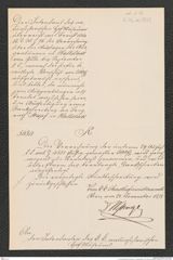 k.k. naturhistorisches Hofmuseum, Intendanzakten 1876-1884 (Hochstetter), Aktenzahl Z.76.a/1878, Seite 1